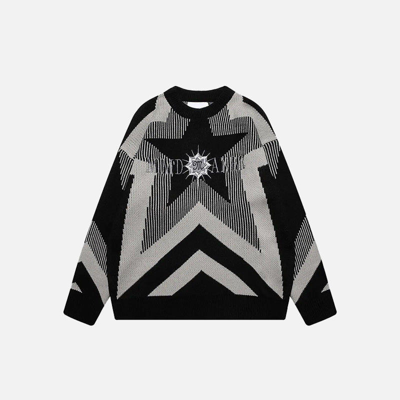 Star Graphic Oversized Sweater