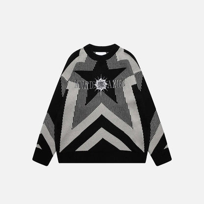 Star Graphic Oversized Sweater