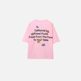 Pink Print Loose Summer T-Shirt