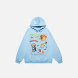 Cute Cat Graphic Print Hoodie