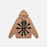 Oversized Embroidery Gothic Hoodie