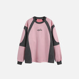 Retro Cuff Sleeves Sweatshirt