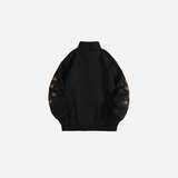 Cozy Star Pattern Fleece Quarter Sweatshirt