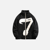 Plush Velvet Embroidered Furr Puffer Jacket