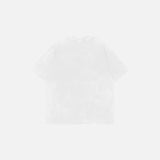Back view of the white Japanese Animals Graphic T-Shirt in a gray background