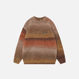 Retro Striped Gradient Sweater