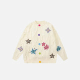Stars Embroidery Sweater