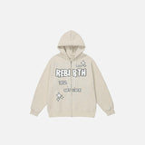 "Rebirth" Skeleton Zip-up Hoodie