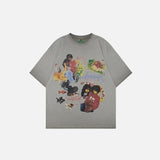 Vintage Gradient Print Short Sleeve T-Shirt