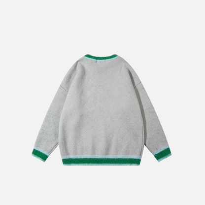 Y2k Loose Knitted Sweater