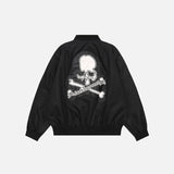 Embroidered Skull Windbreaker Jackets