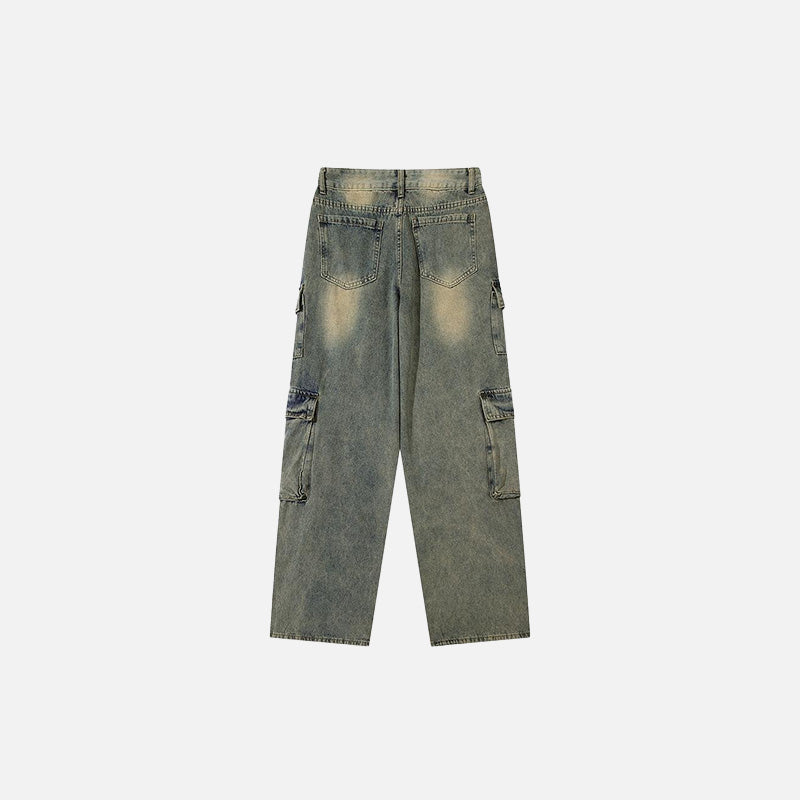 Multi Pocket Baggy Denim Jeans