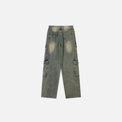 Multi Pocket Baggy Denim Jeans