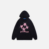 Embroidered Y2K Star Letters Hoodie