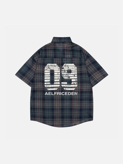 Plaid Tie 09  Graphic Shirt