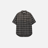 Plaid Oversized Gradient Heavyweight Shirt