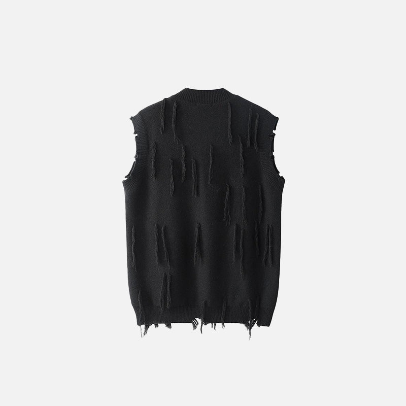 Stitched Vest Sleeveless Sweater
