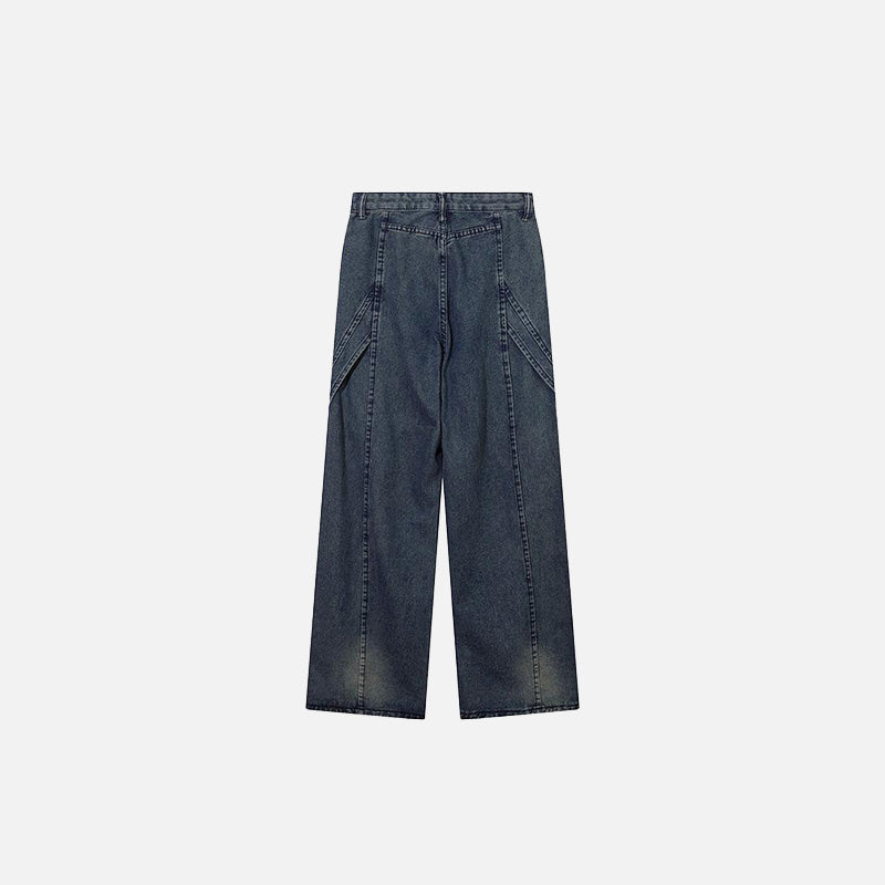 Washed Flared Denim Jeans
