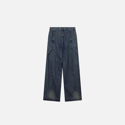Washed Flared Denim Jeans