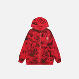 Y2K Hand Drawing Zip-up Hoodie