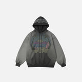 Vintage Beach Graphic Oversized Hoodie