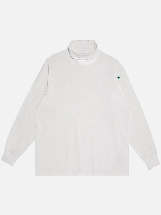 Autumn Blank Turtleneck T-shirt