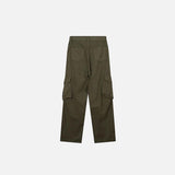 Belted Pockets Denim Cargo Jeans