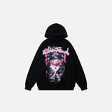 Oversized Anime Girl Graphic Hoodie