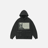 Vintage Oversized Multi-Pocket Hoodie