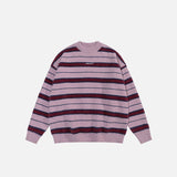 Stripped Loose Knitted Sweater