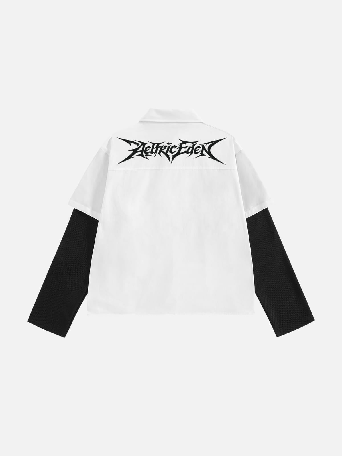 Tribal Panel Layered Long Sleeve Shirt