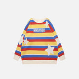 Striped Loose Star Knitted Sweater