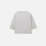Gray Long Sleave Letter Oversize T-shirt