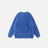 Fuzzy Oversized Crewneck Sweater
