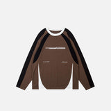 Oversized Splicing Color Long Sleeve T-shirt