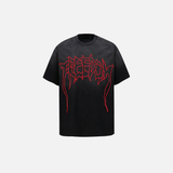 Y2K Retro Letter Embroidered Tie Dye Cotton T-Shirt