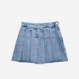 Denim Flades Mini Skirt
