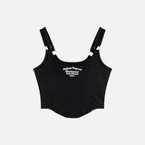 Y2K Sleeveless Bra Pad Crop Top