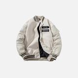 Winter Varsity Coat with Leather Sleeves Jacket