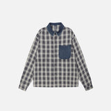 Patch Letter Embroidered Long Sleeve Shirt