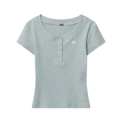 Classic Ribbed Henley Tee