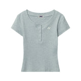 Classic Ribbed Henley Tee