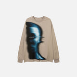 Shadow Graphic Print Gothic Oversized T-Shirt