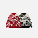 Knitted Baby Dragon Graphic Sweater