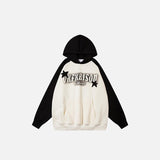 Oversized Letter Star Hoodie