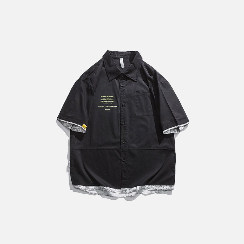 Splicing Color Blank Shirt