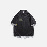 Splicing Color Blank Shirt