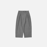 Front view of the grey Loose Contrast Color Pants in a gray background 