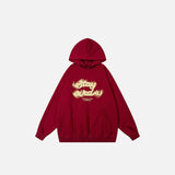Letter Print Star Oversized Hoodie