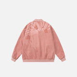Butterfly Embroidery Varsity Jacket